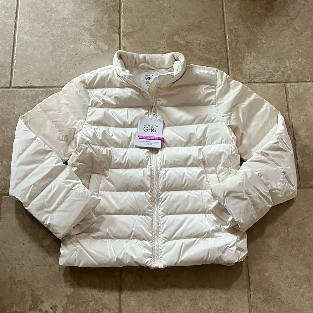 Athleta Girl Cool Days Metallic Down Jacket - Picture 2 of 7